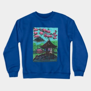 Japanese House by the Mountain Crewneck Sweatshirt